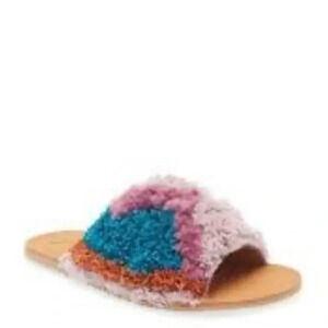 Free People Yuma Woven Mules in Wisteria Combo Sz: 36